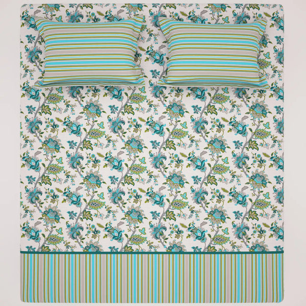 AQUA BLOOM XARA BED SHEET SET