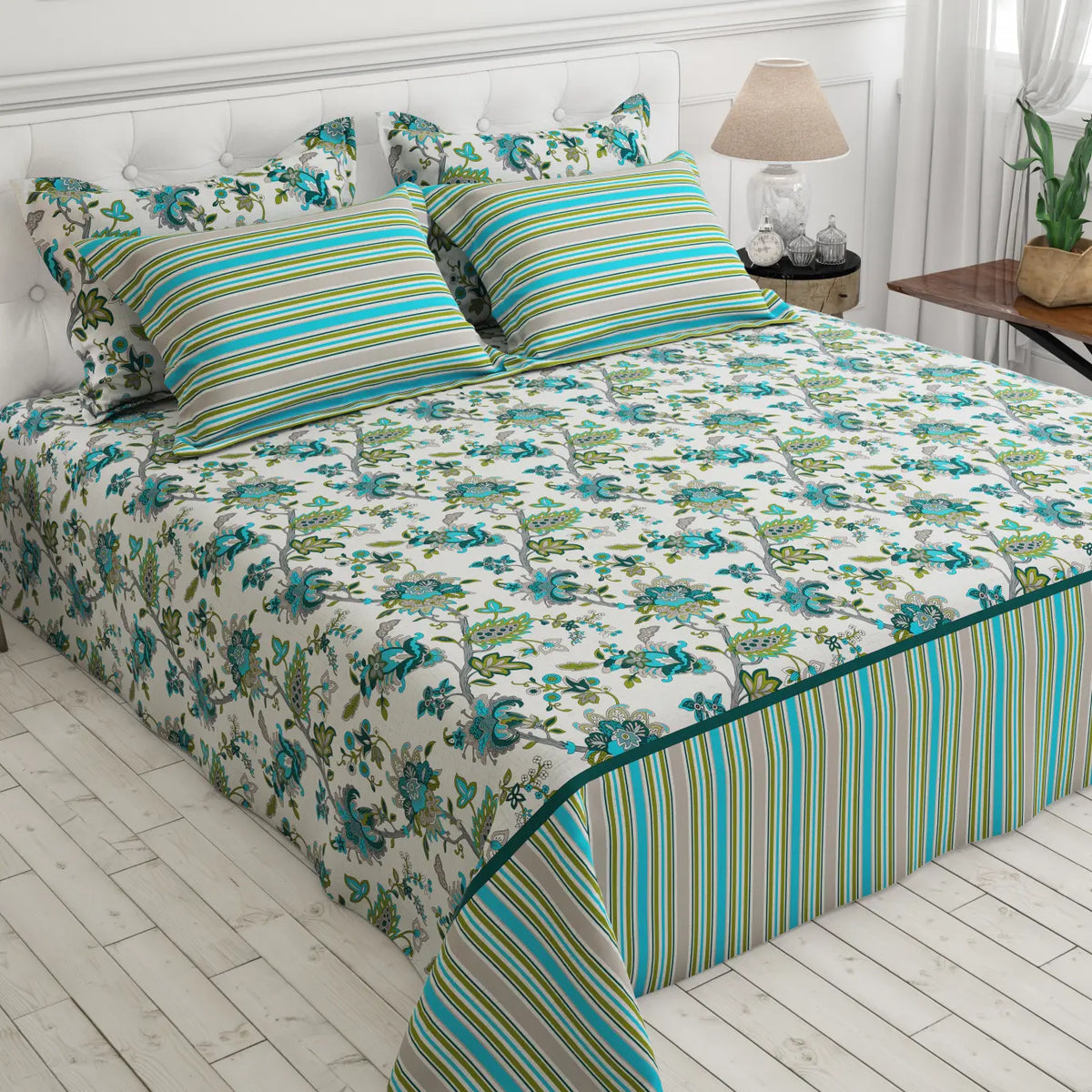 AQUA BLOOM XARA BED SHEET SET