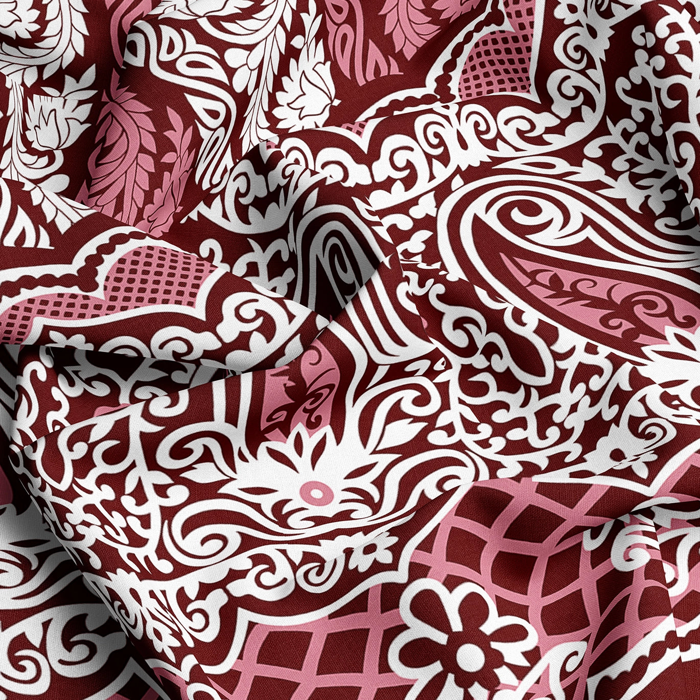 ELEGANT CRIMSON  Xara Bed Sheet Set