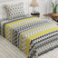 Grey & Yellow Chevron Geometric Xara Bed Sheet Set