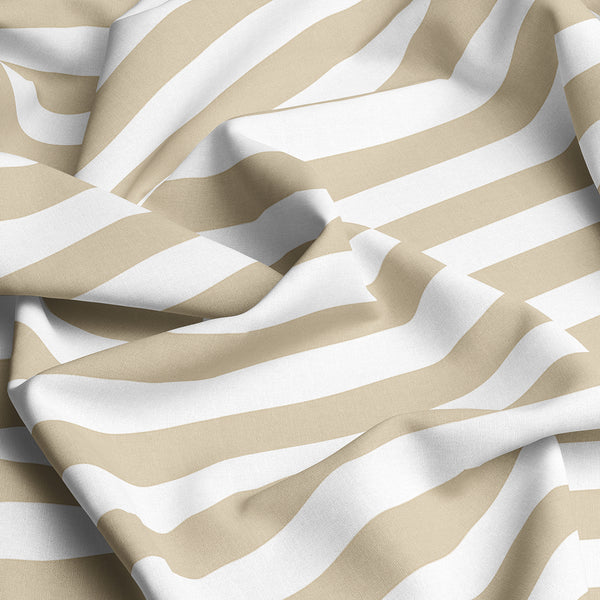 CLASSIC BEIGE STRIPE Sateen Bed Sheet Set