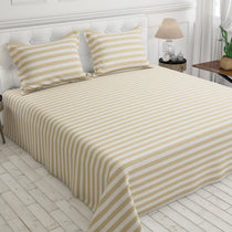 CLASSIC BEIGE STRIPE Sateen Bed Sheet Set