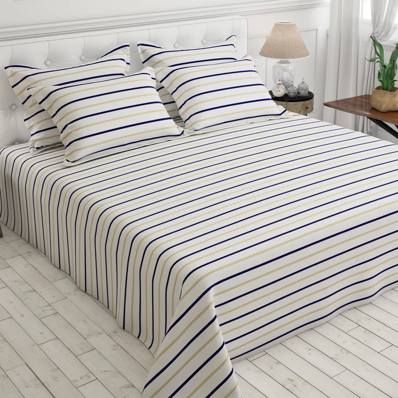 STRIPED Sateen Bed Sheet Set
