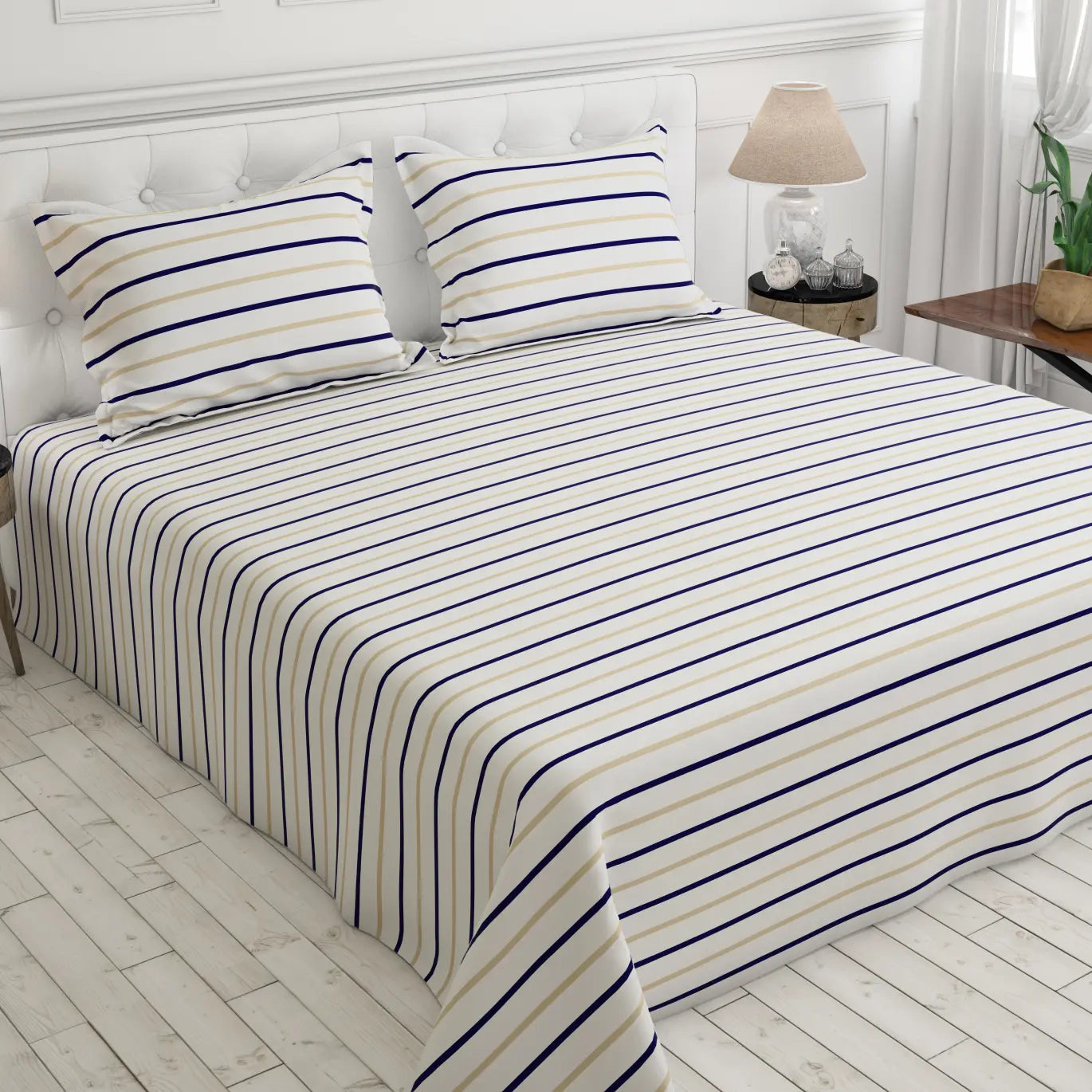 STRIPED Sateen Bed Sheet Set