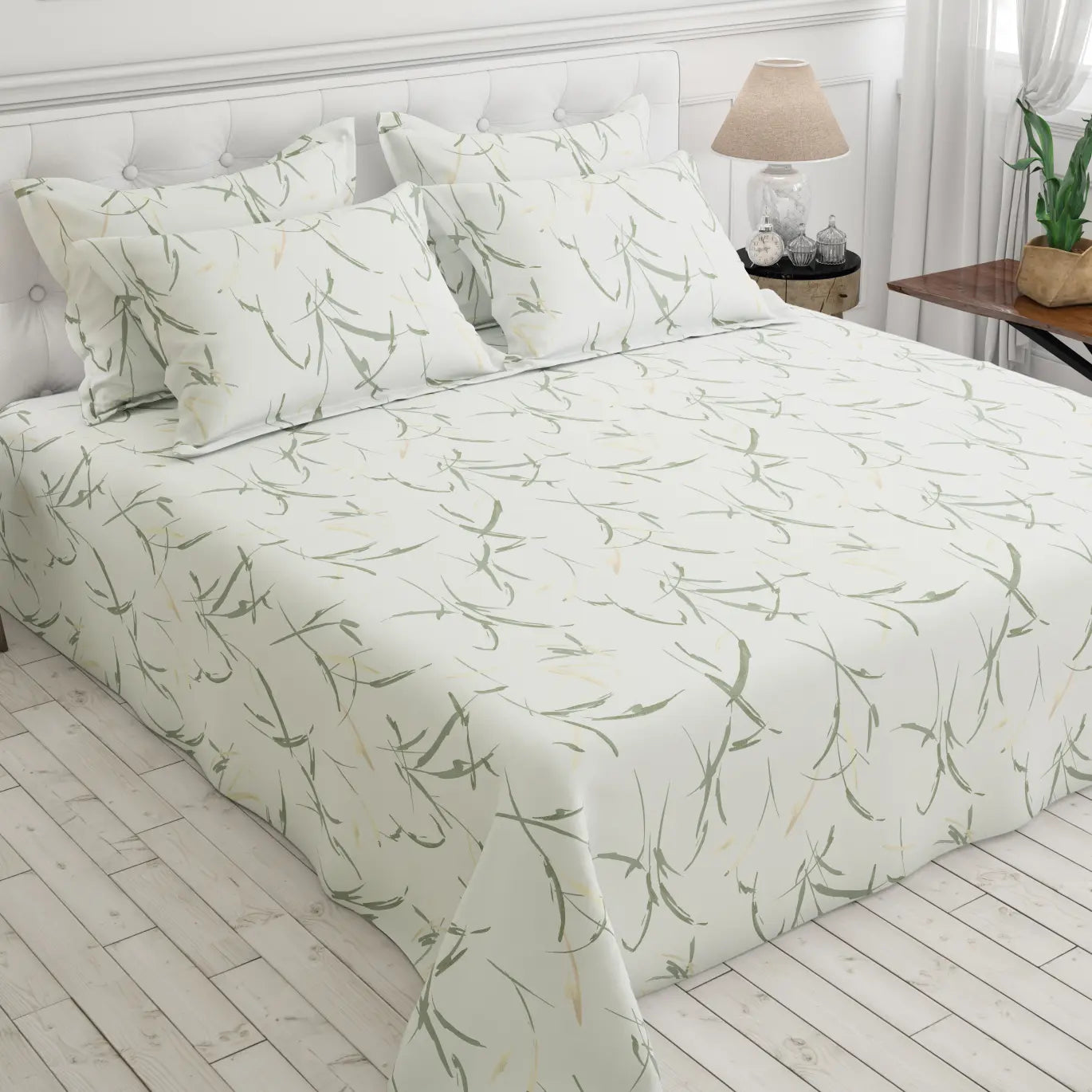 Sateen Bed Sheet Set - 9448