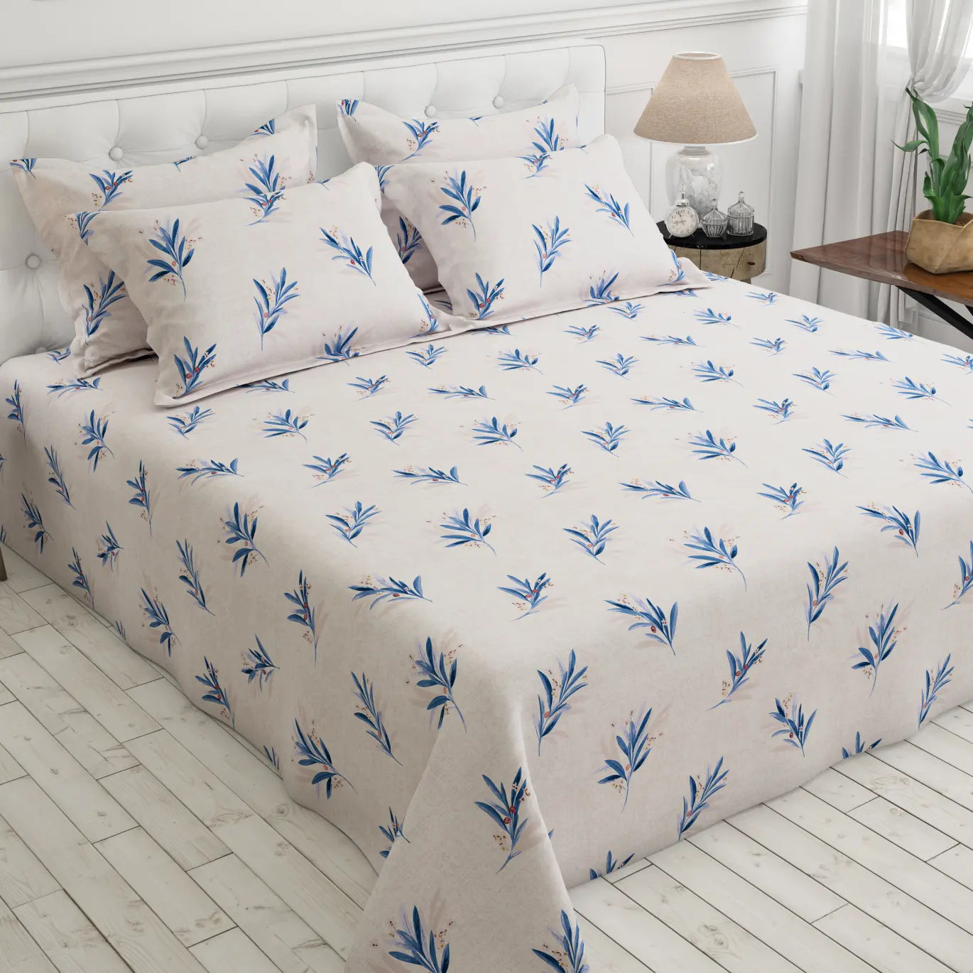 Sateen Bed Sheet Set - 9449