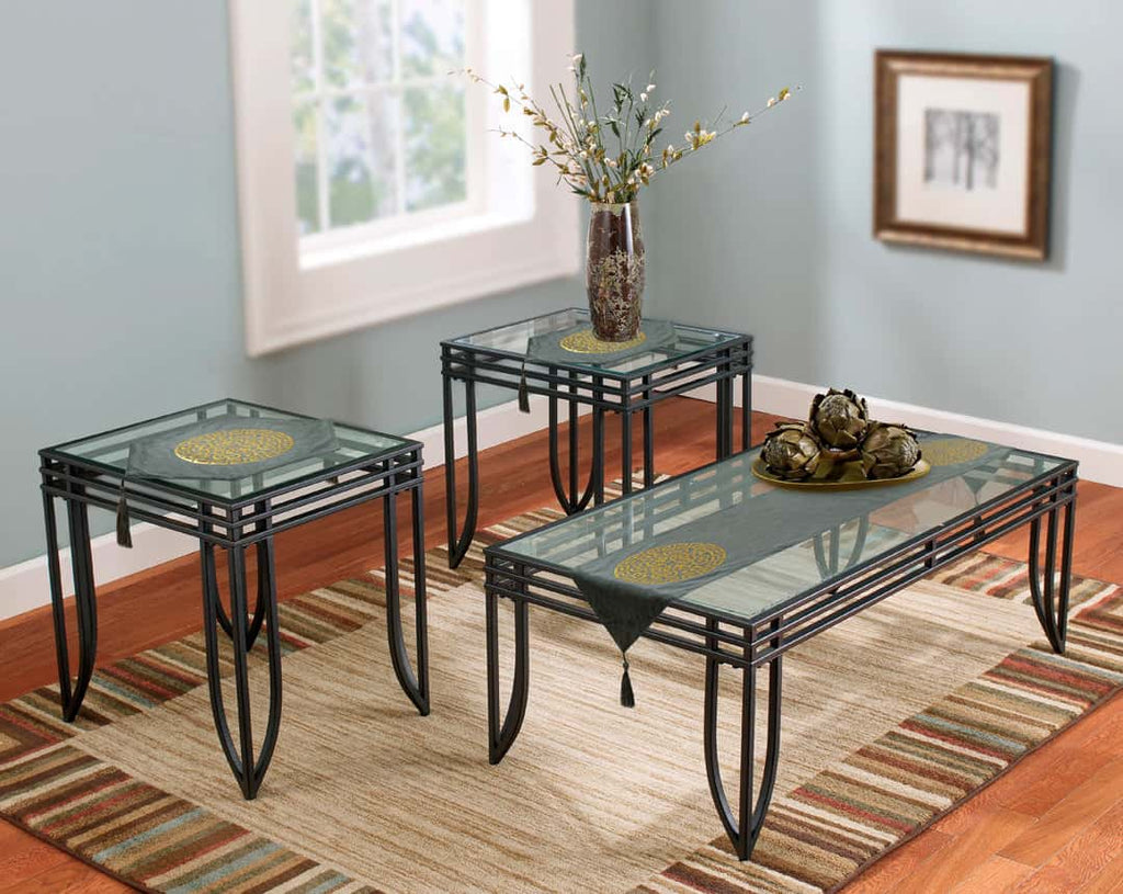 Velvet lazer 3pcs runner set (Dark Grey)