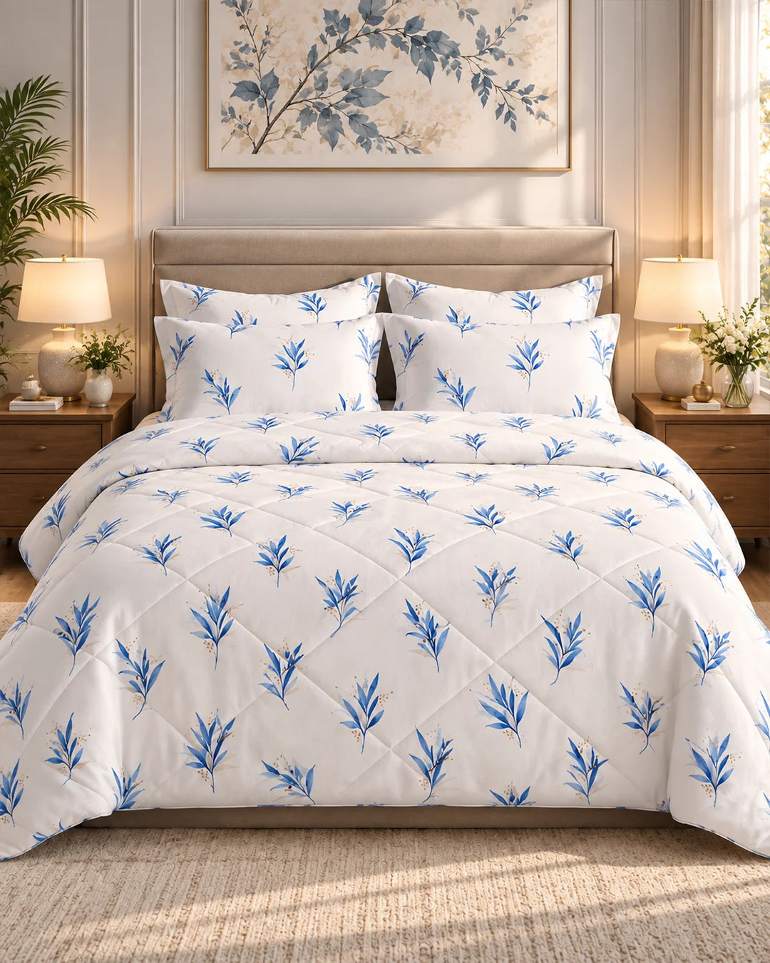 BAMBOO WEAVE SATEEN 6-Pcs COMFORTER SET