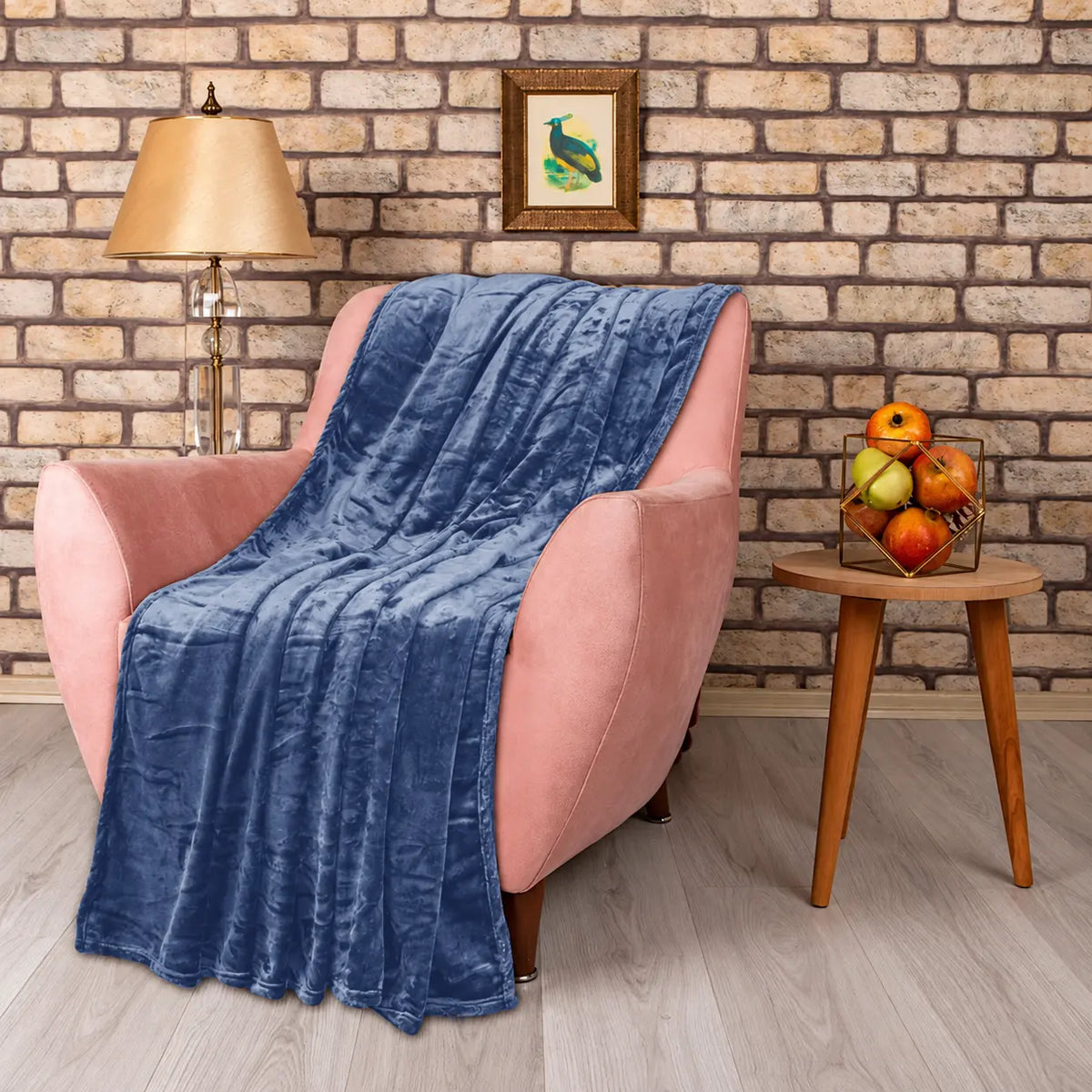 Solid Fleece Blanket (Blue)