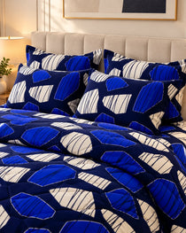 Bold Blue Sateen 6-Pc Comforter Set