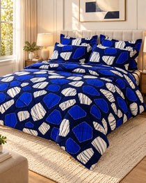 Bold Blue Sateen 6-Pc Comforter Set
