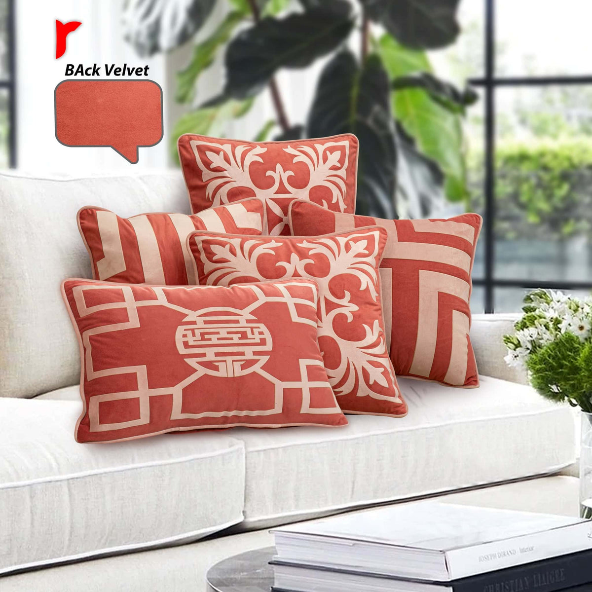 Pack of 5 cushion cover (baby pink)
