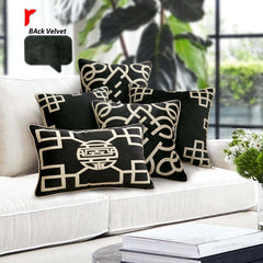 Pack of 5 cushion cover (Black)