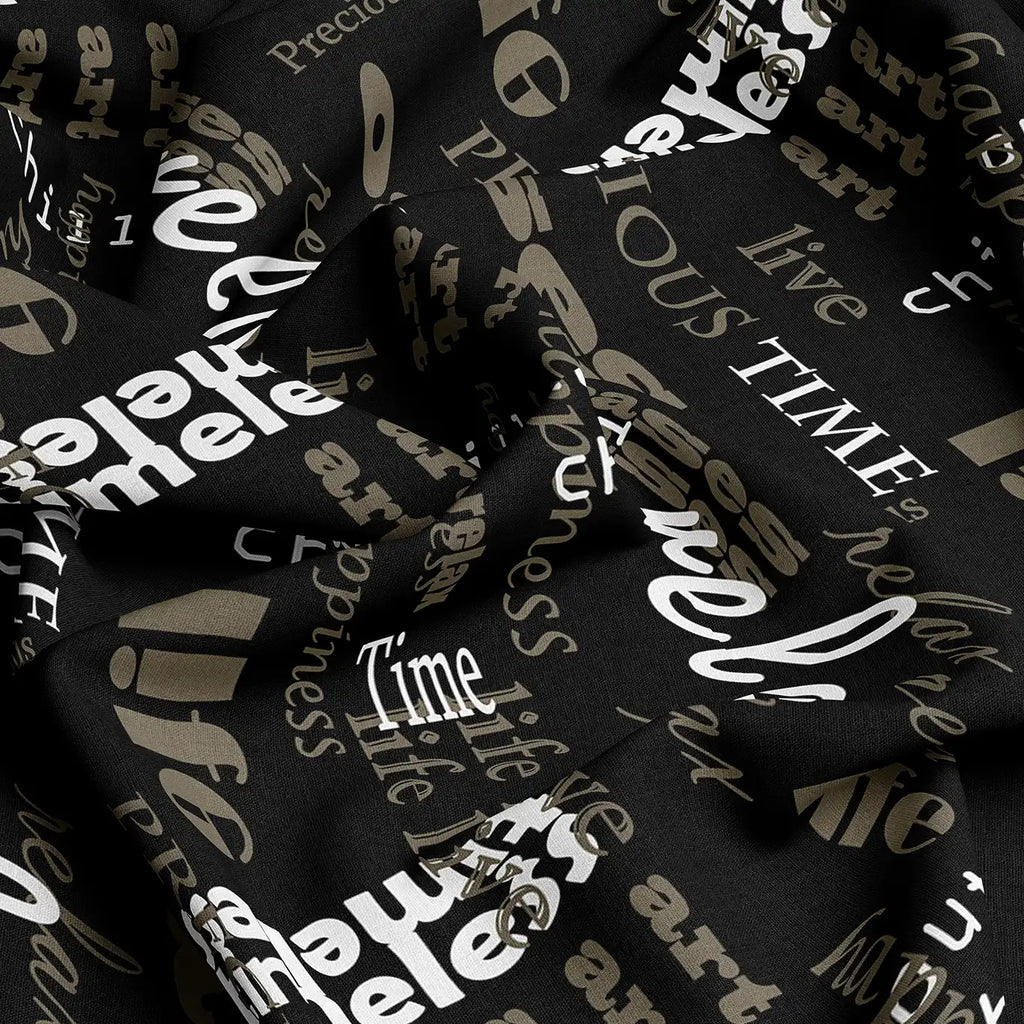 TYPOGRAPHY SATEEN BED SHEET