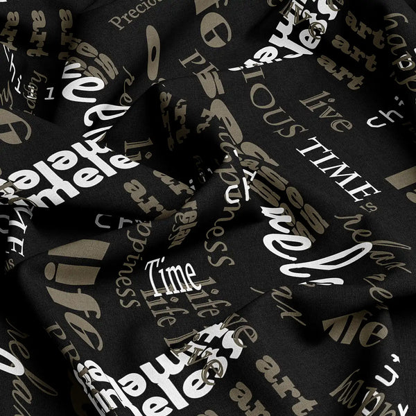 TYPOGRAPHY SATEEN BED SHEET