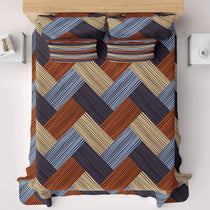 STRIPED KNIT SATEEN BED SHEET