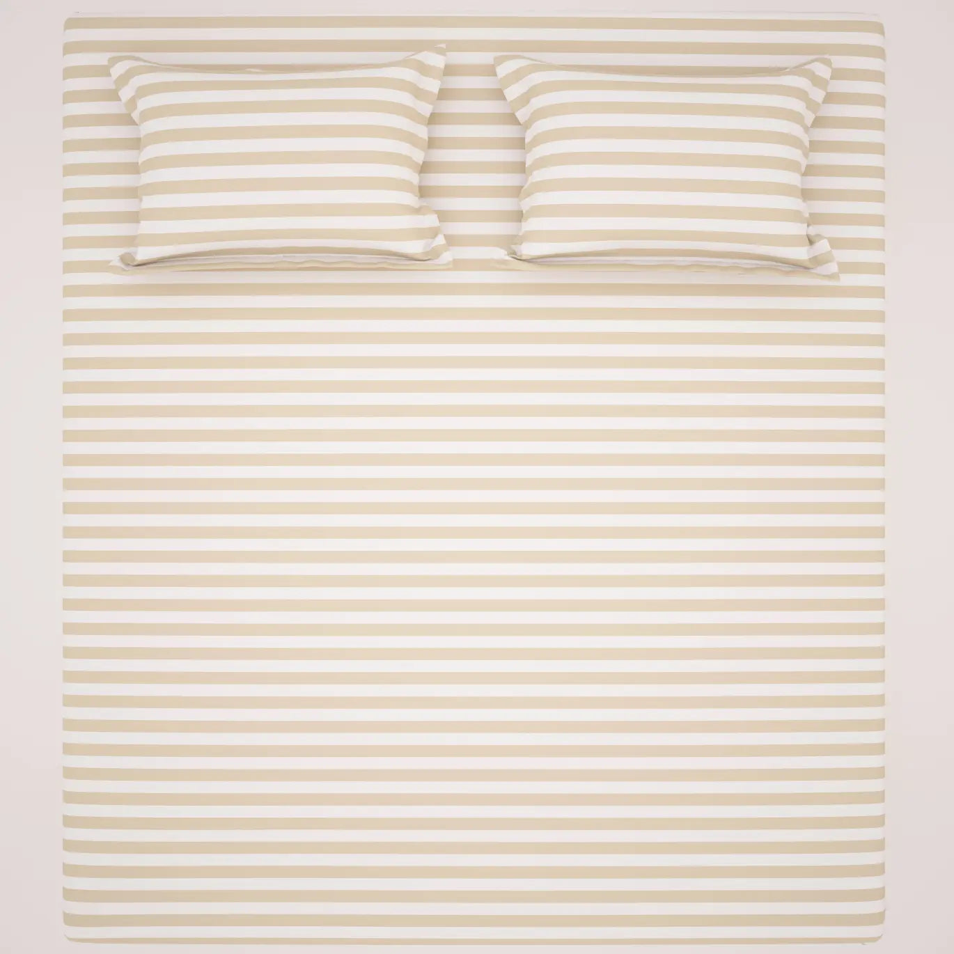 CLASSIC BEIGE STRIPE Sateen Bed Sheet Set