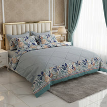 COASTAL FLORA SATEEN COMFORTER SET
