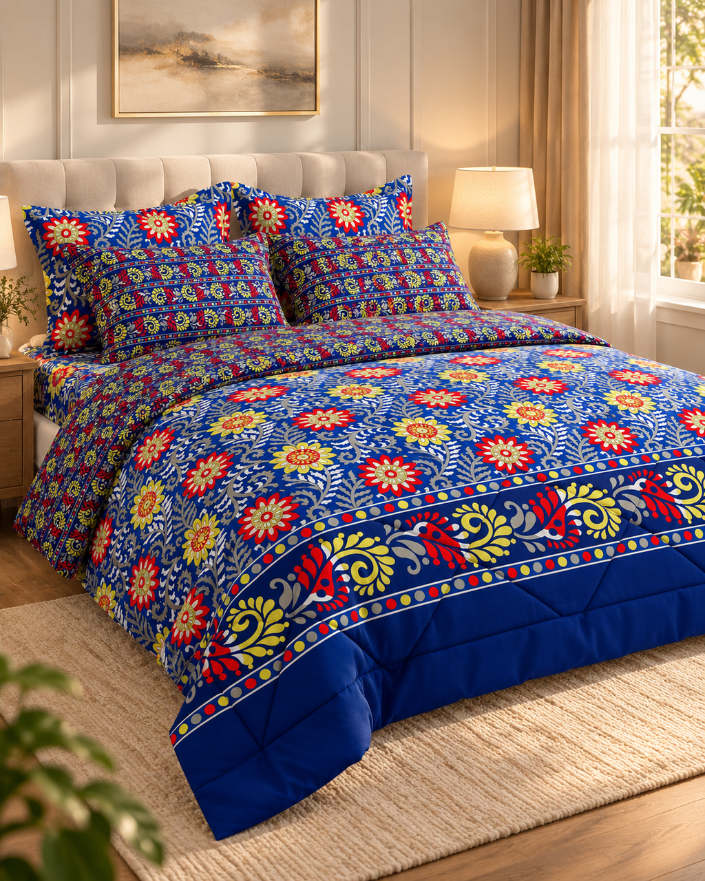 OCEAN FLORA 6-Pcs Comforter Set