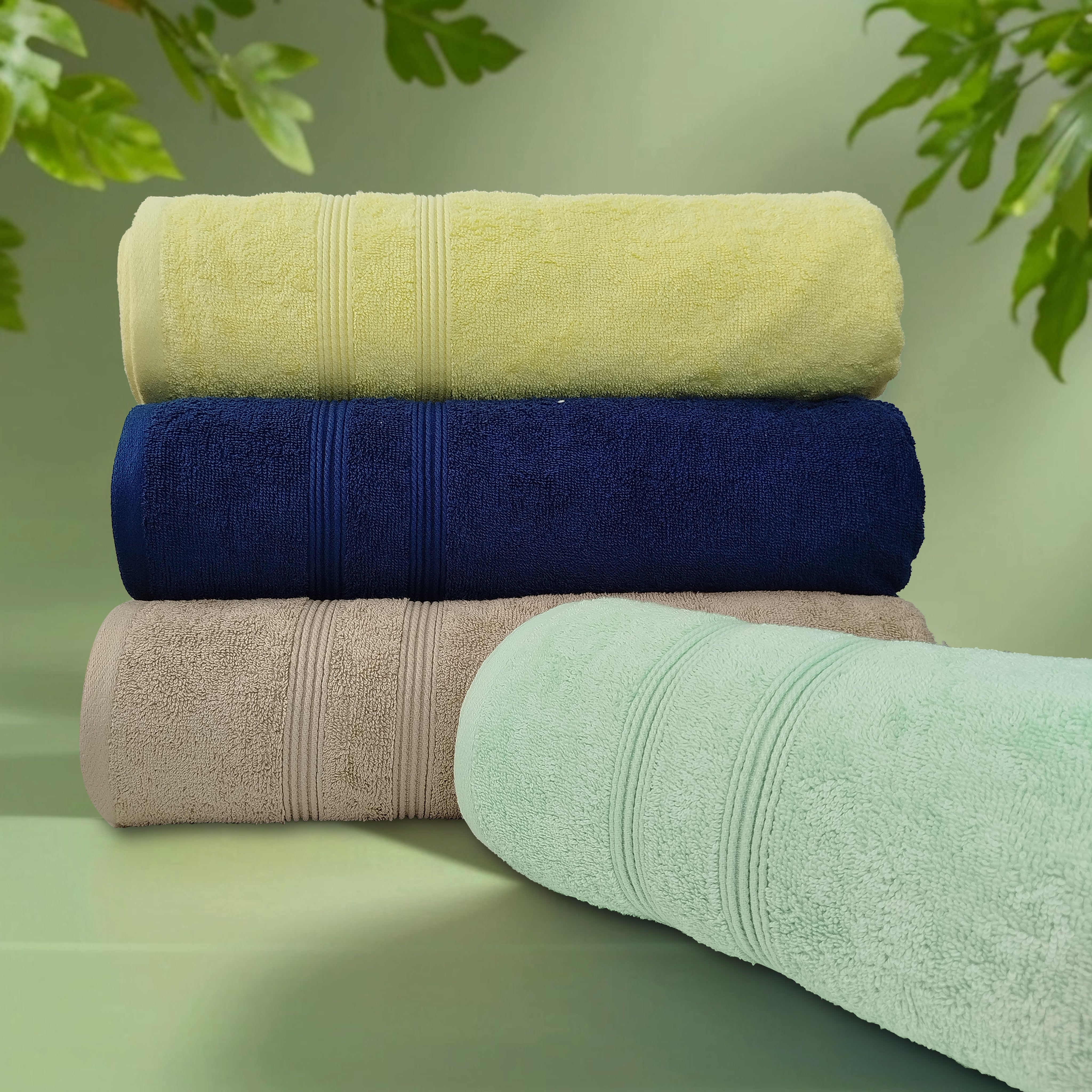 Towel 2 Pcs (Light Tan) Bath Sheet