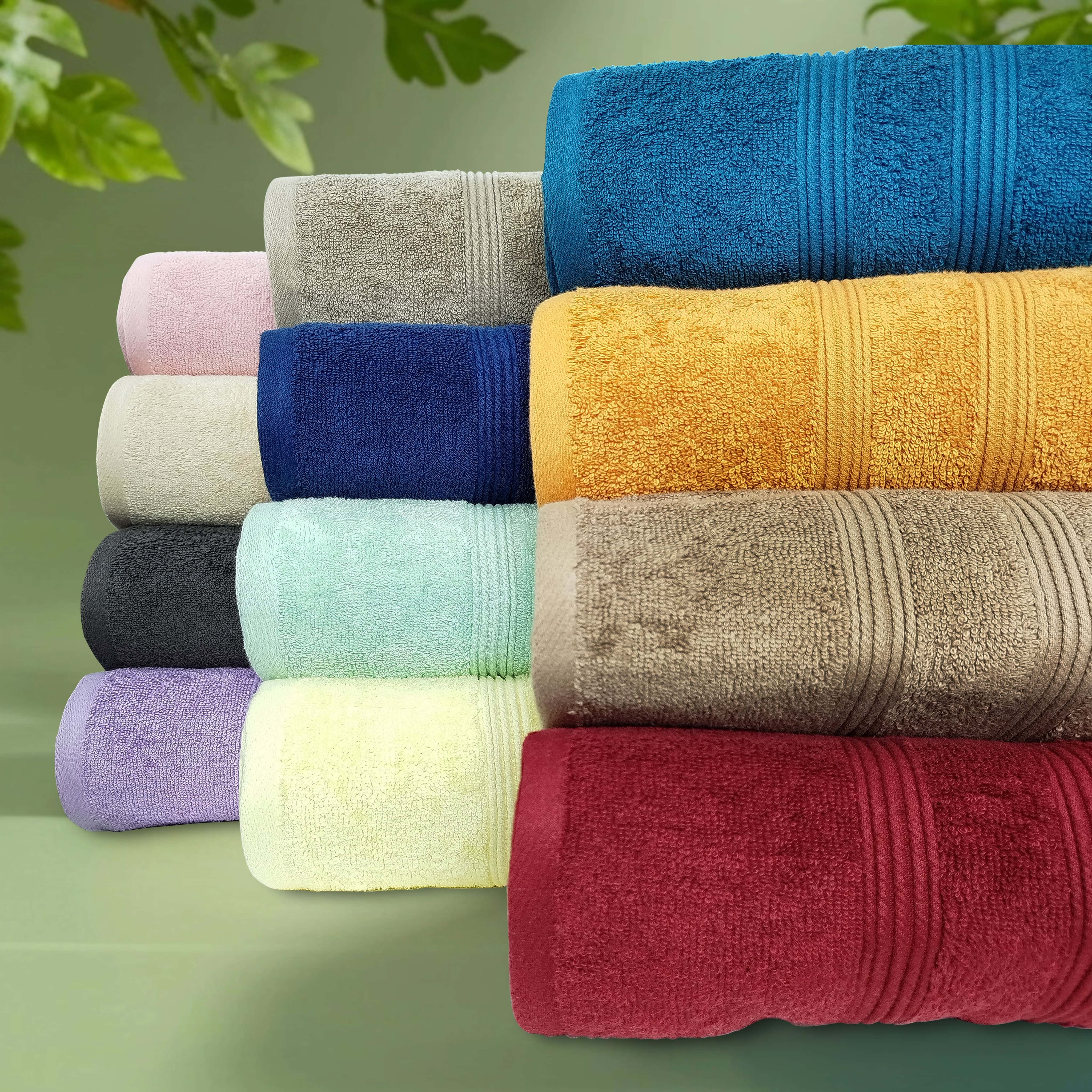 Towel 2 Pcs (Light Tan) Bath Sheet