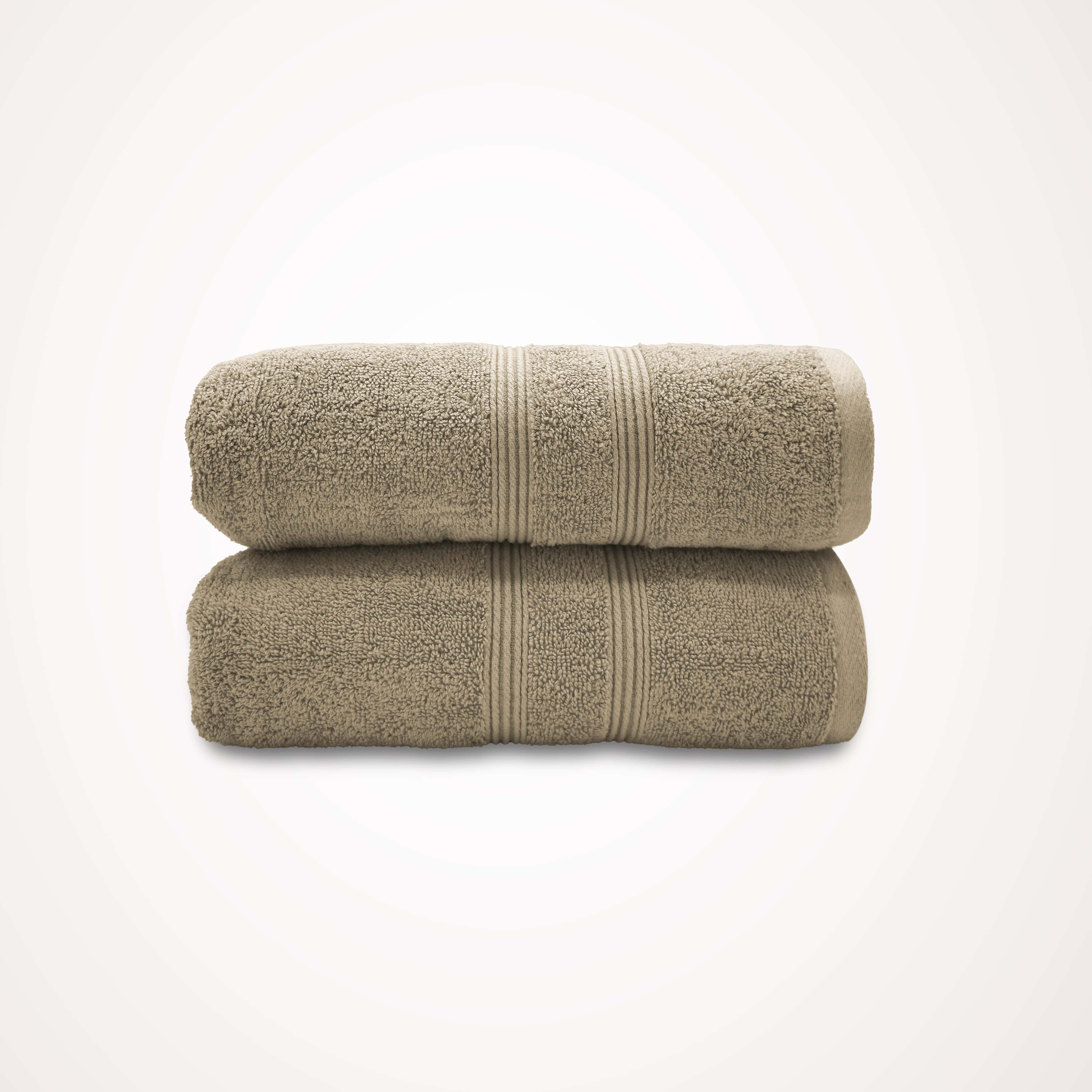 Towel 2 Pcs (Light Tan) Bath Sheet