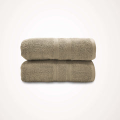 Towel 2 Pcs (Light Tan) Bath Sheet