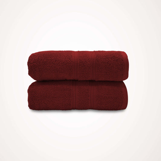 Towel 2 Pcs (Maroon) Bath Sheet