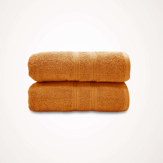 Towel 2 Pcs (Orange) Bath Sheet