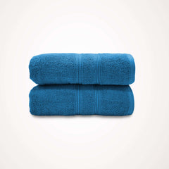 Towel 2 Pcs (Peacock Blue) Bath Sheet