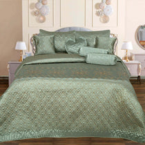 Silk Embroidered 9 pcs bridal set D#2 (Grey)