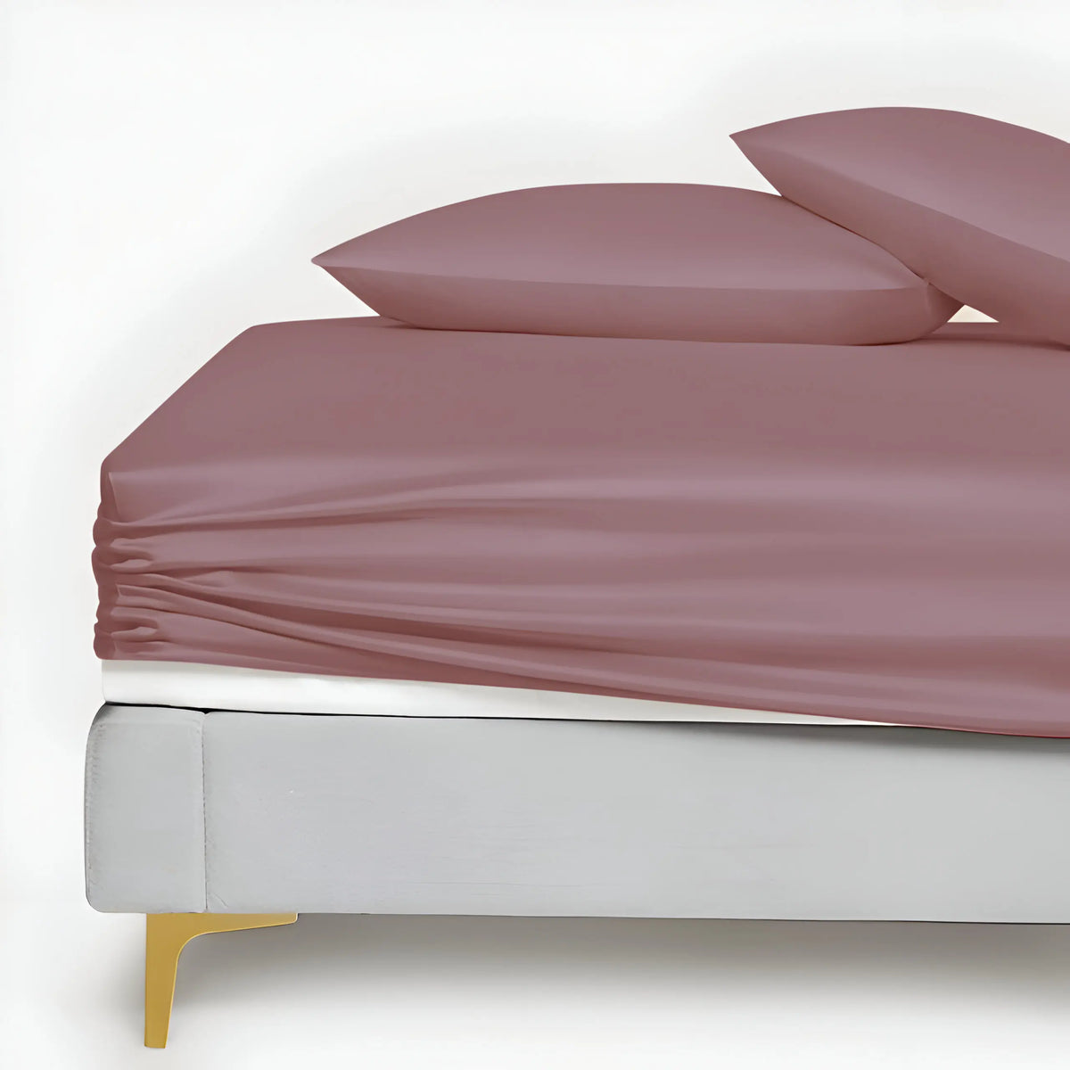 DUSTY ROSE SILK BED SHEET