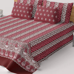 ELEGANT CRIMSON  Xara Bed Sheet Set