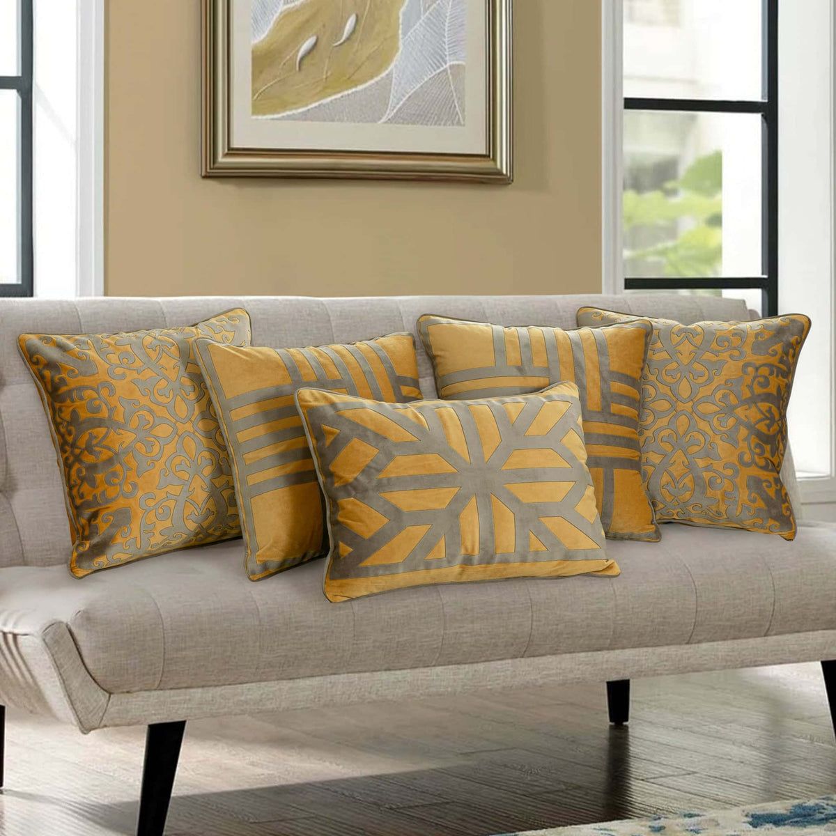 Pack of 5 cushion cover (Fawn) Main image
