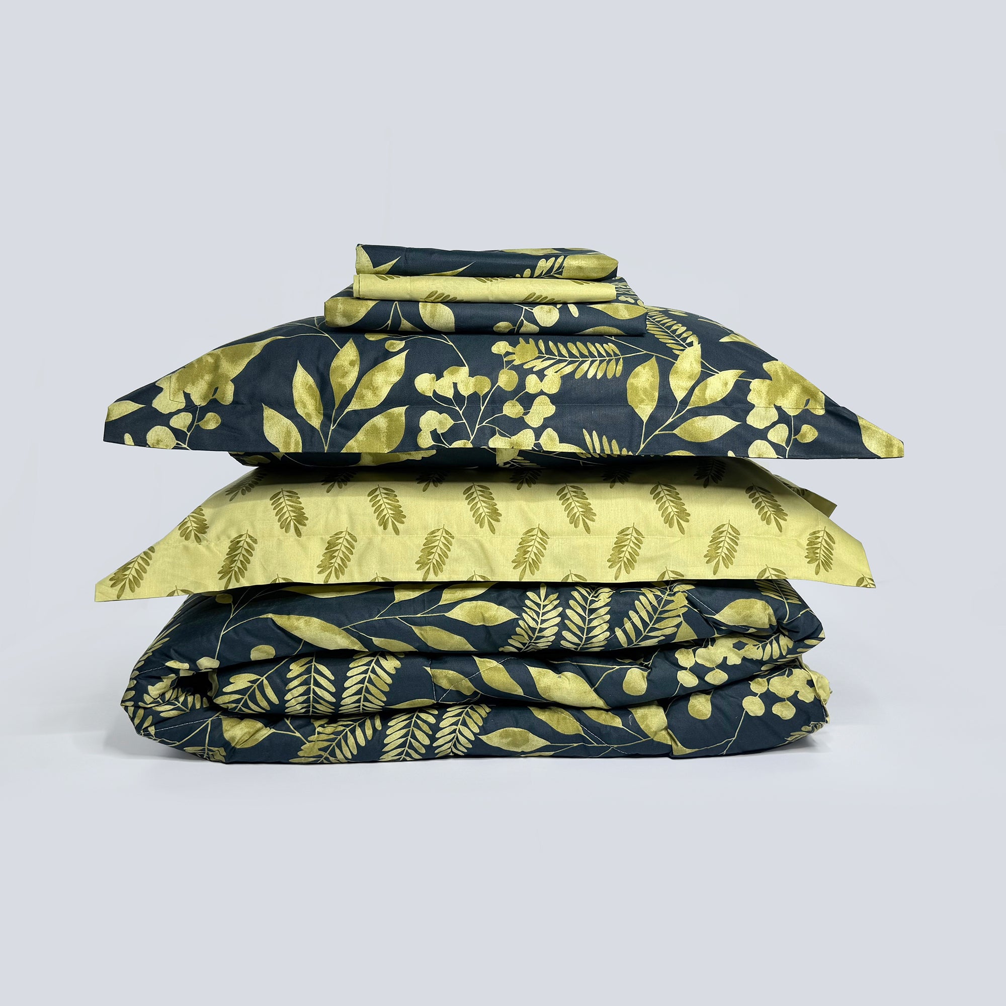 Golden Foliage - Reversible 6-Pcs Comforter Set