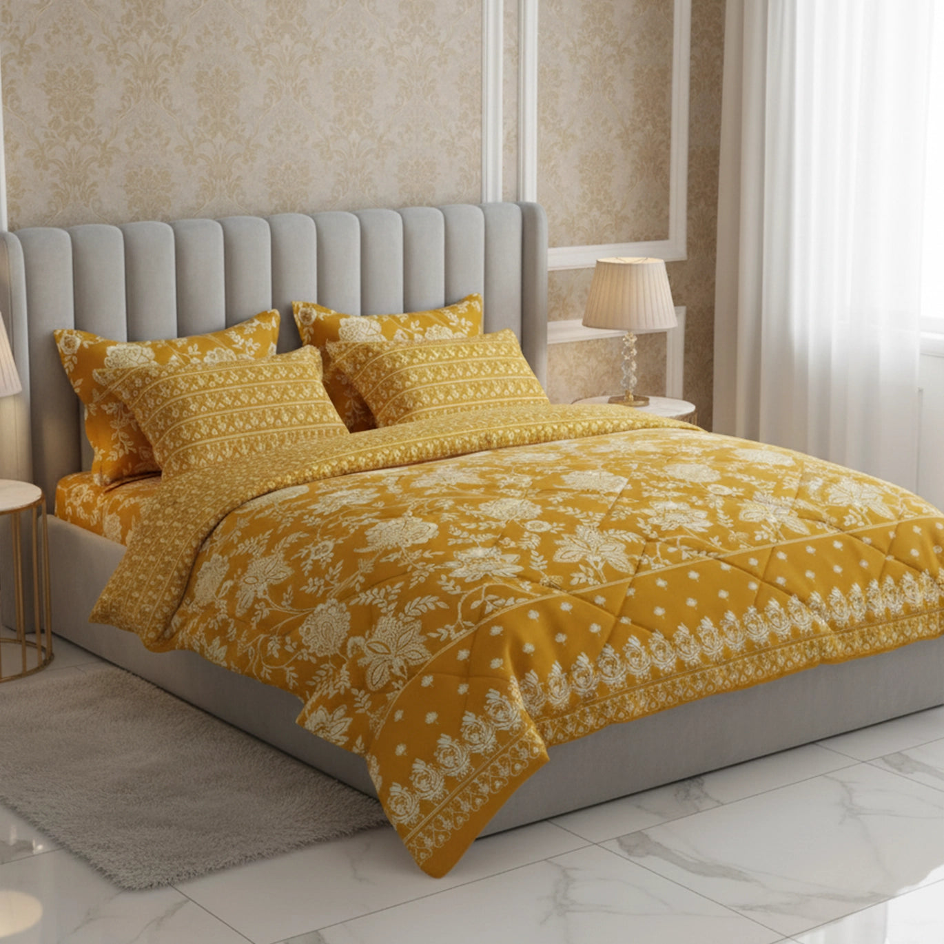 GOLDEN BLOOM 6-Pcs Comforter Set