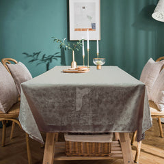 Self jacquard table cover (Khaki)