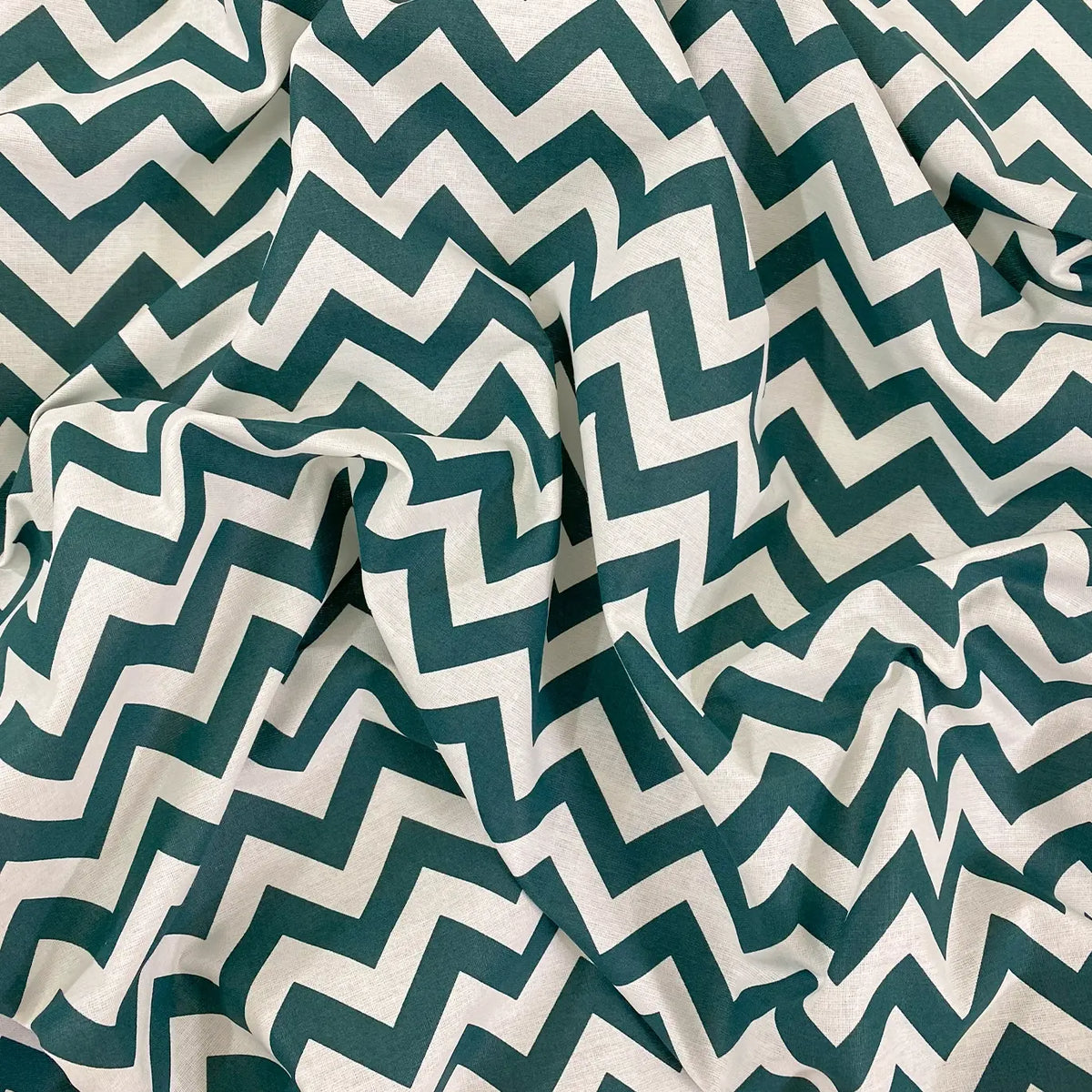 ZIG ZAG (GREEN) COTTON PERCALE BED SHEET