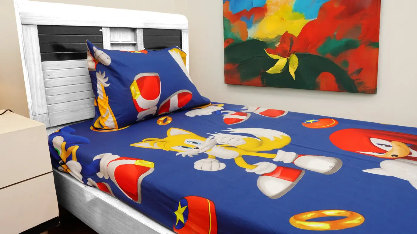 Cotton Kids Fitted bedsheet (Sonic)