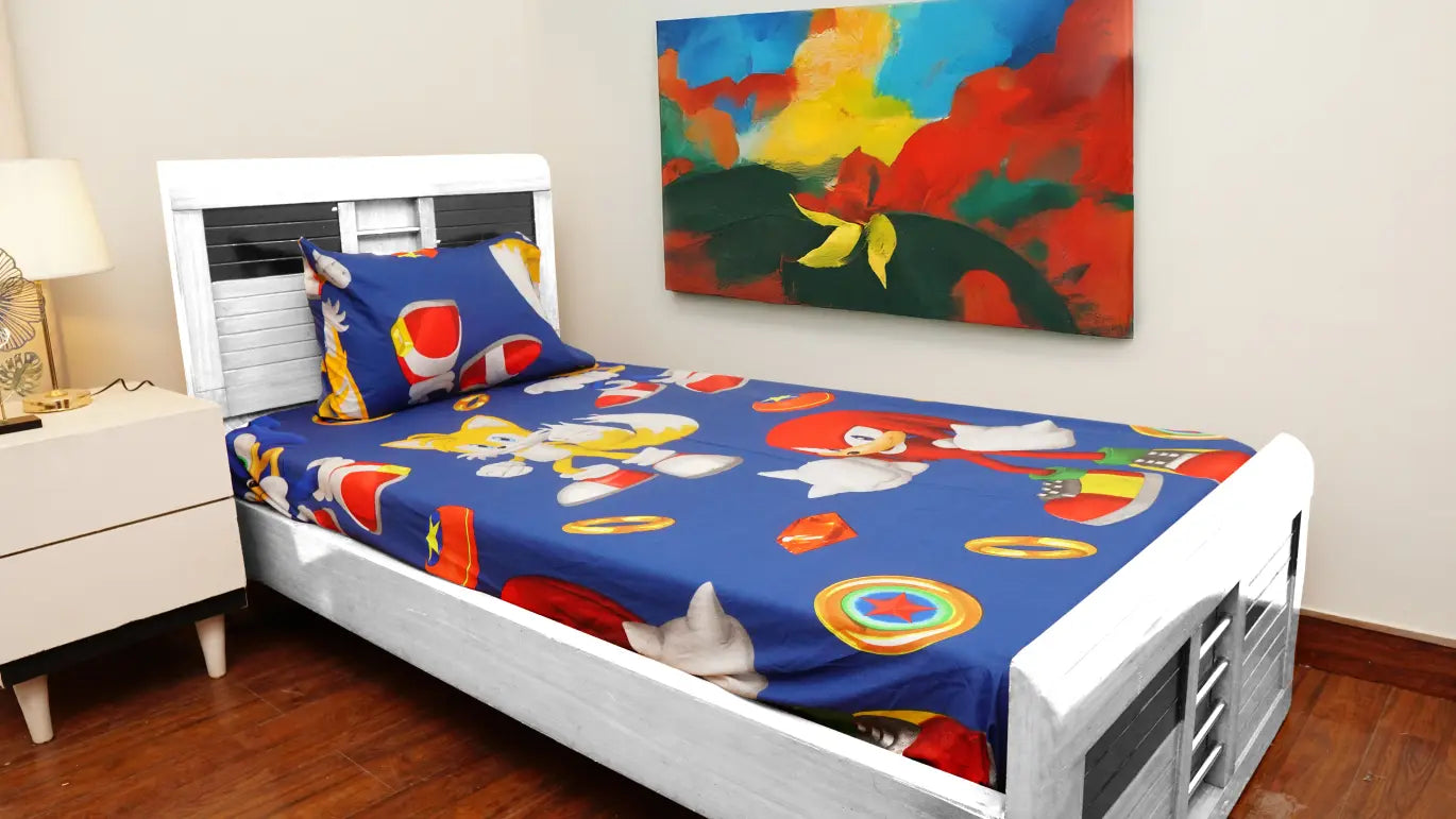 Cotton Kids Fitted bedsheet (Sonic)