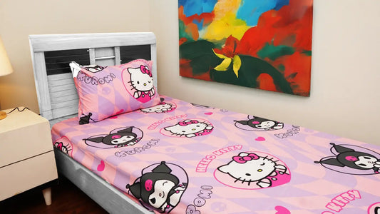 Cotton Kids Fitted bedsheet (Hello Kitty)