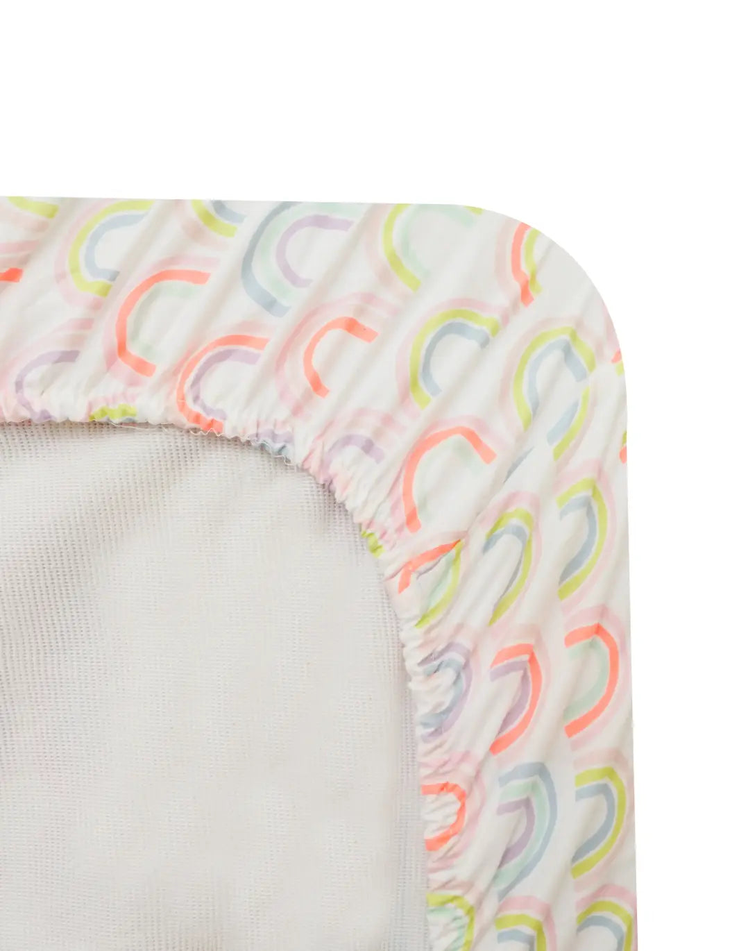 Cotton Percale Kids Fitted bedsheet (Small Rainbow)