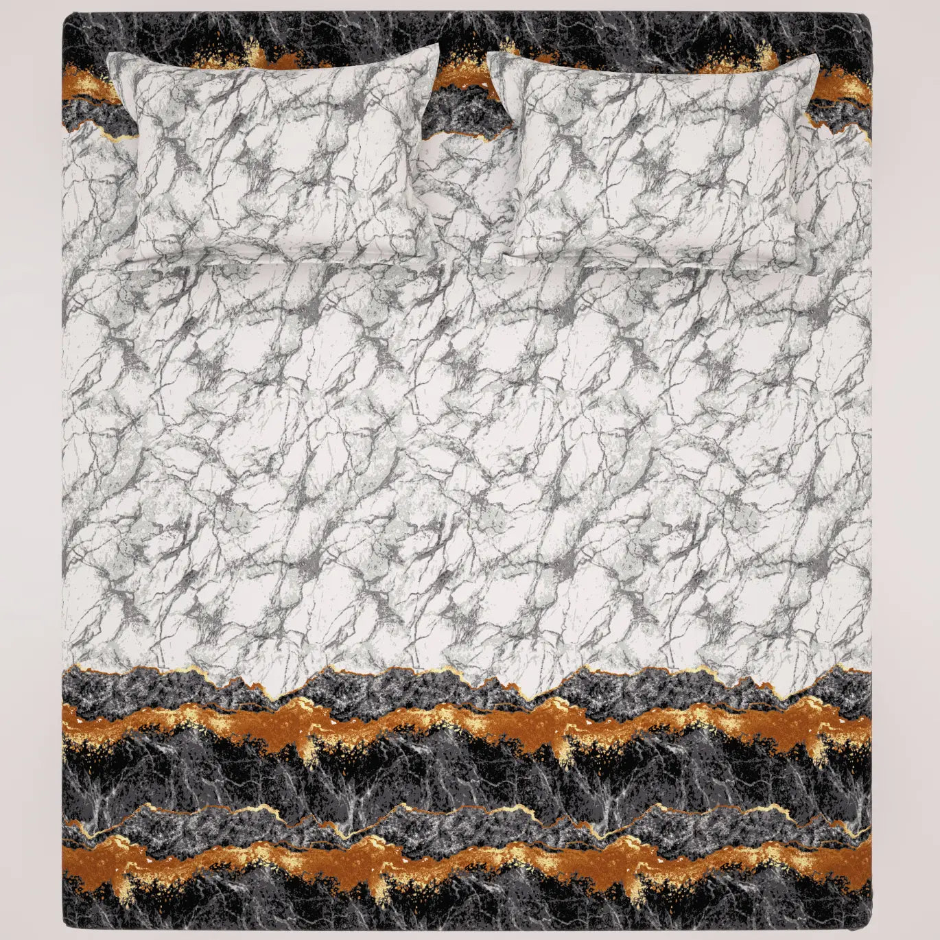 LAVA MARBLE SATEEN BED SHEET SET