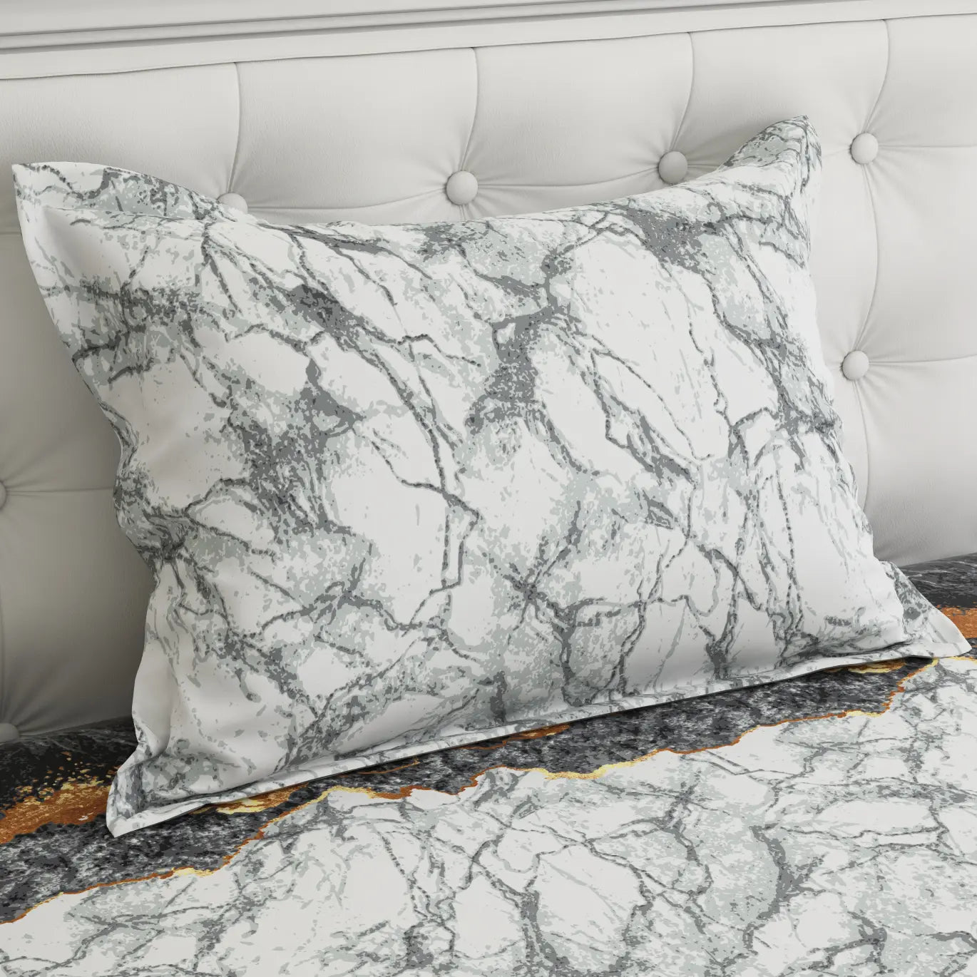 LAVA MARBLE SATEEN BED SHEET SET