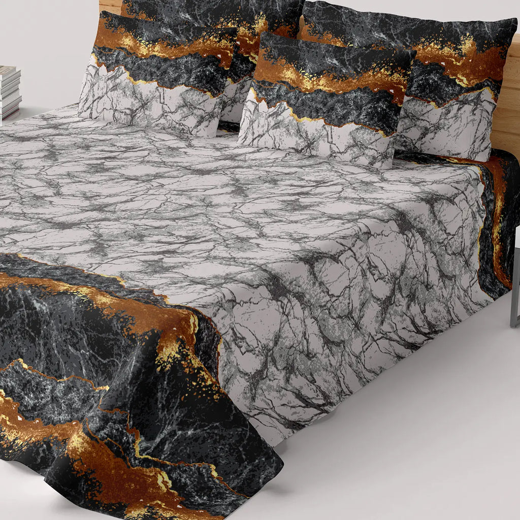 LAVA MARBLE SATEEN BED SHEET SET