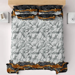 LAVA MARBLE SATEEN BED SHEET SET