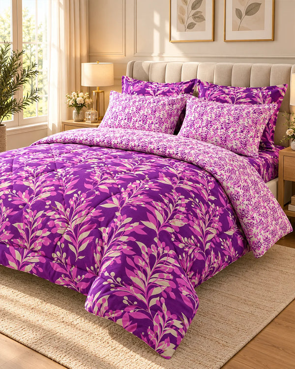 LILAC LEAF CANOPY 6 - Pcs Comforter Set