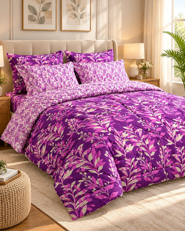 LILAC LEAF CANOPY 6 - Pcs Comforter Set