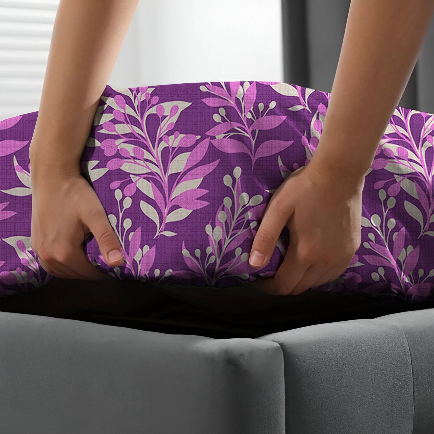 LILAC LEAF CANOPY Xara Fitted Bed Sheet Set