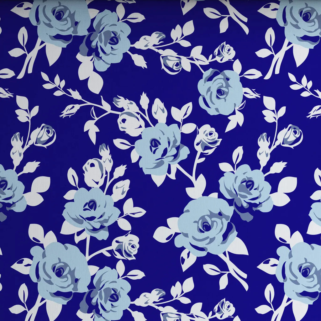 MARINE FLOWER SATEEN BED SHEET SET